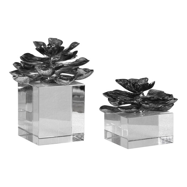 Uttermost Indian Lotus Set of 2 Sculptures