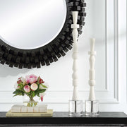 Uttermost Norte Ivory Stone and Crystal Set of 2 Sculptures