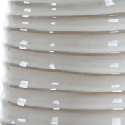 Uttermost Barat Distressed White Table Lamp With Dark Beige Linen Shade