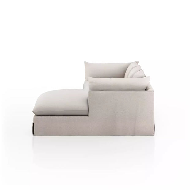 Four Hands Habitat Slipcovered  2 Piece Right Chaise Sectional 133” ~ Bennett Moon Slipcover Fabric