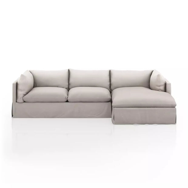 Four Hands Habitat Slipcovered  2 Piece Right Chaise Sectional 115” ~ Bennett Moon Slipcover Fabric