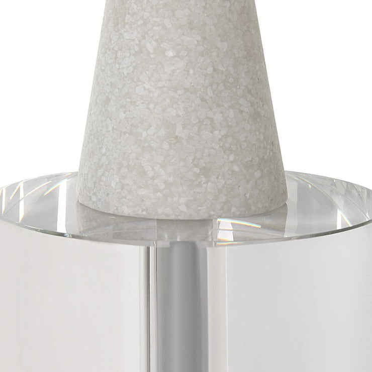 Uttermost Norte Ivory Stone and Crystal Set of 2 Sculptures