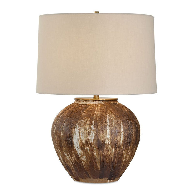 Uttermost McKinley Rustic Table Lamp With Warm White Linen Shade