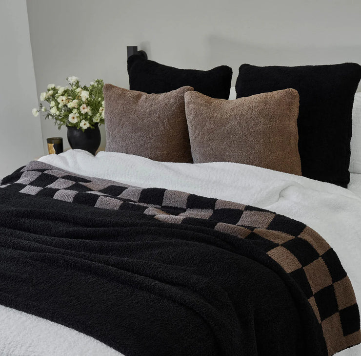 Kashwere Ultra Plush Black Cloud Throw Blanket