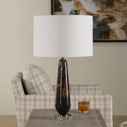 Uttermost Dames Dark Marble With White And Brown Veining Table Lamp