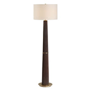 Uttermost Forage Dark Stained Oak Wood Floor Lamp