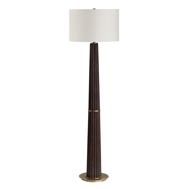 Uttermost Forage Dark Stained Oak Wood Floor Lamp