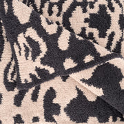 Kashwere Midnight Grey and Wheat Damask Cloud Throw Blanket