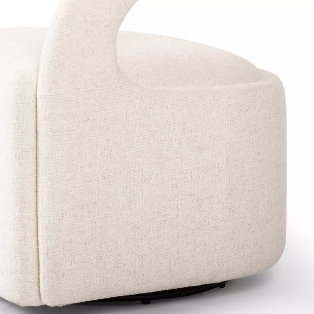 Four Hands Hawkins Swivel Chair ~ Omari Natural Upholstered Performance Fabric