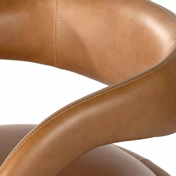 Four Hands Hawkins Swivel Chair ~ Sonoma Butterscotch Top Grain Leather