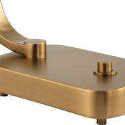 Uttermost Bend The Rules Antique Brass Desk Lamp With White Glass Shade