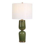 Uttermost Meyer Moss Green With Antique Brass Table Lamp