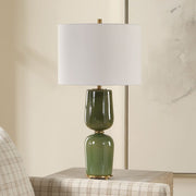 Uttermost Meyer Moss Green With Antique Brass Table Lamp