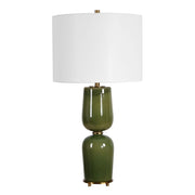 Uttermost Meyer Moss Green With Antique Brass Table Lamp
