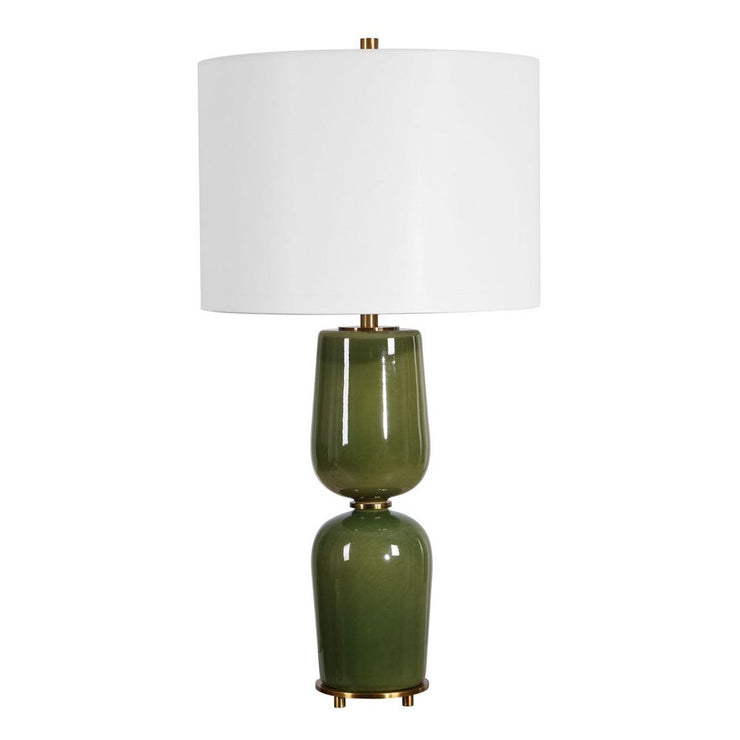 Uttermost Meyer Moss Green With Antique Brass Table Lamp