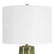 Uttermost Meyer Moss Green With Antique Brass Table Lamp