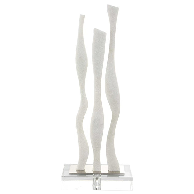 Uttermost Gale Ivory Stone and Crystal Abstract Sculpture