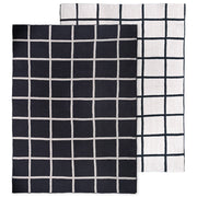 Kashwere Ultra Plush Window Pane Heathered Cloud Throw Blanket ~Midnight Grey, Linen & Wheat