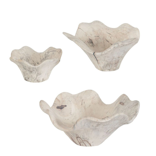 Uttermost Teo Bleached Wood Wall Decor ~ Set Of 3