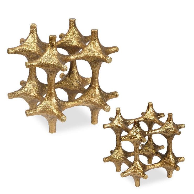 Uttermost Gilded Connection Sculptures ~ Set Of 2