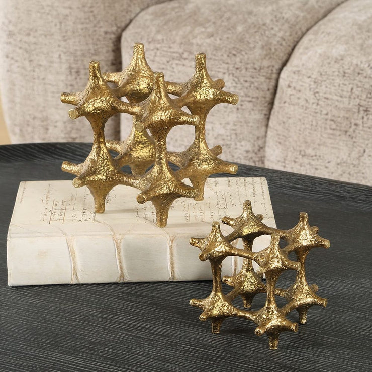 Uttermost Gilded Connection Sculptures ~ Set Of 2