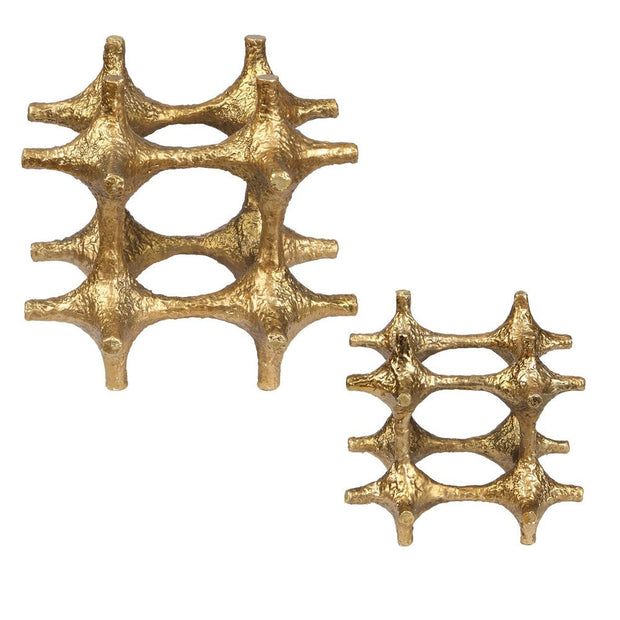 Uttermost Gilded Connection Sculptures ~ Set Of 2