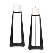 Uttermost Columnar Matte Black Candleholders ~ Set Of 2