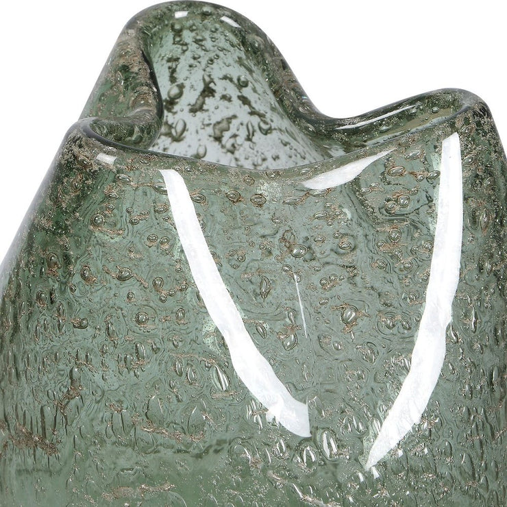 Uttermost Chianti Blueish Green Glass Vases ~ Set Of 2