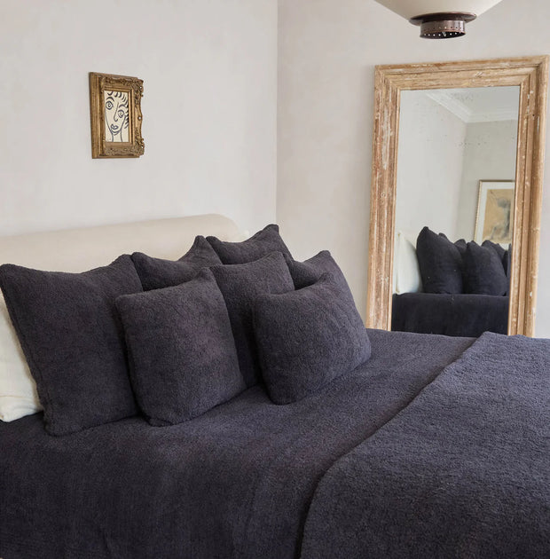 Kashwere Ultra Plush Midnight Grey Signature Solid King Blanket