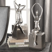 Uttermost Jaylene Tarnished Silver Set of 2 Figurines