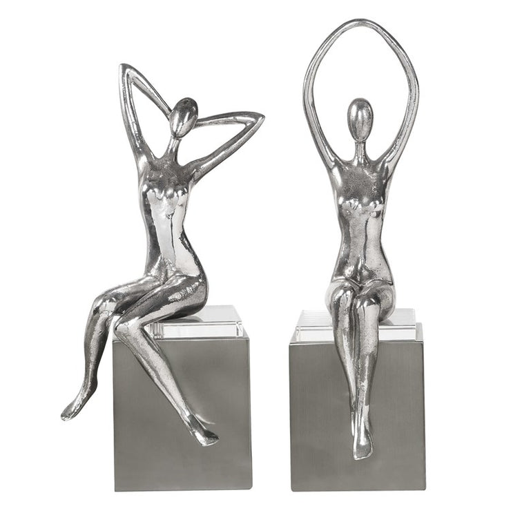 Uttermost Jaylene Tarnished Silver Set of 2 Figurines