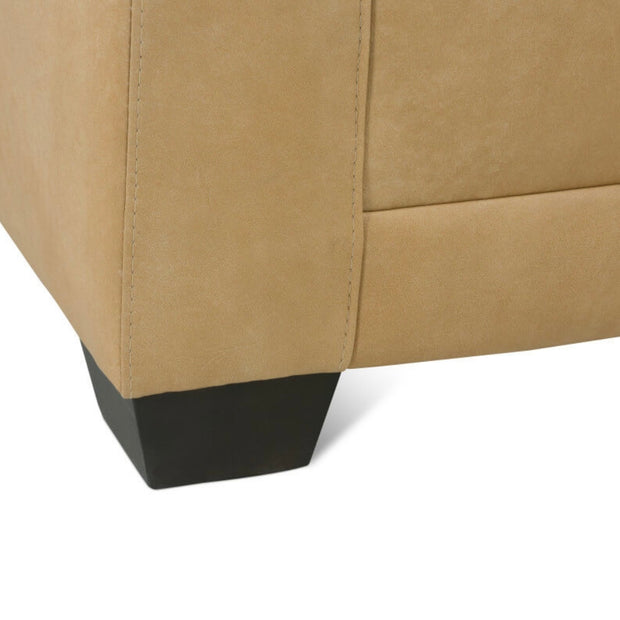 Rowe Furniture Sylvie Butterscotch Leather Bench Cushion  88” Sofa ~ Express Collection