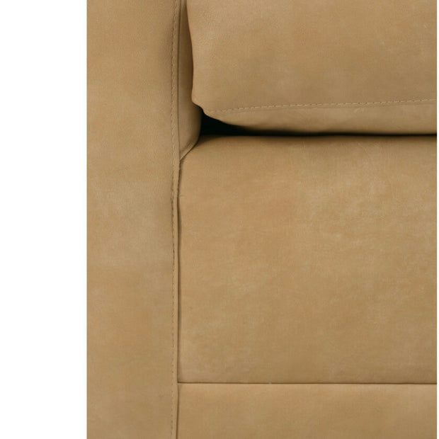 Rowe Furniture Sylvie Butterscotch Leather Bench Cushion  88” Sofa ~ Express Collection