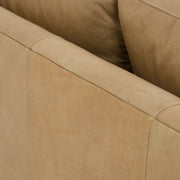 Rowe Furniture Sylvie Butterscotch Leather Bench Cushion  88” Sofa ~ Express Collection