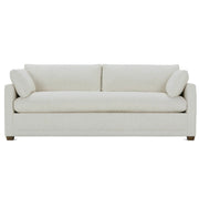 Rowe Furniture Sylvie Bone White Performance Fabric Bench Cushion 88” Sofa ~ Express Collection