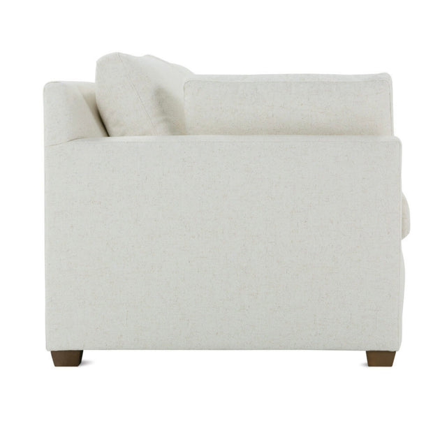 Rowe Furniture Sylvie Bone White Performance Fabric Bench Cushion 88” Sofa ~ Express Collection