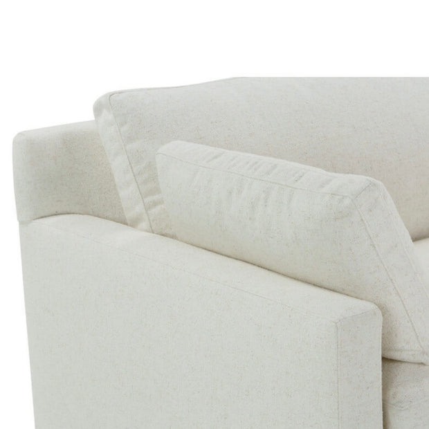 Rowe Furniture Sylvie Bone White Performance Fabric Bench Cushion 88” Sofa ~ Express Collection