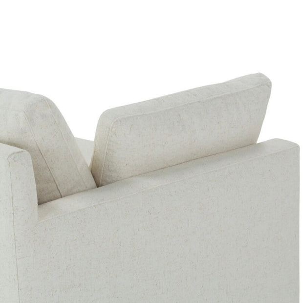 Rowe Furniture Sylvie Bone White Performance Fabric Bench Cushion 88” Sofa ~ Express Collection