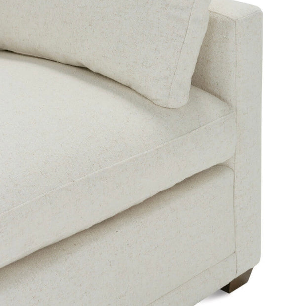 Rowe Furniture Sylvie Bone White Performance Fabric Bench Cushion 88” Sofa ~ Express Collection