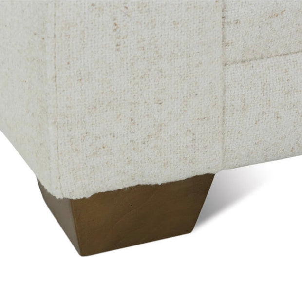 Rowe Furniture Sylvie Bone White Performance Fabric Bench Cushion 88” Sofa ~ Express Collection