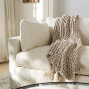 Rowe Furniture Sylvie Bone White Performance Fabric Bench Cushion 88” Sofa ~ Express Collection