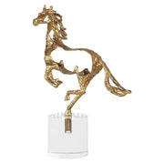 Uttermost Gallop Metallic Gold Horse Sculpture