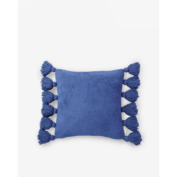 Sunday Citizen Navy Blue Pom Pom Throw Pillow 20x20