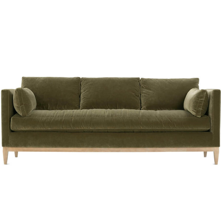 Rowe Furniture Leo Olive Velvet 86” Sofa ~ Express Collection