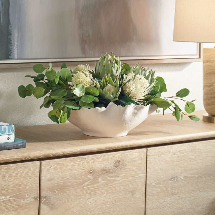 Uttermost Protea Blooms Centerpiece With Lush Eucalyptus Stems
