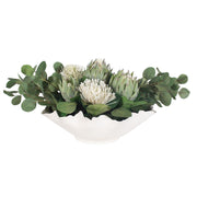 Uttermost Protea Blooms Centerpiece With Lush Eucalyptus Stems