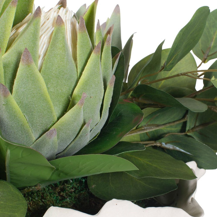 Uttermost Protea Blooms Centerpiece With Lush Eucalyptus Stems
