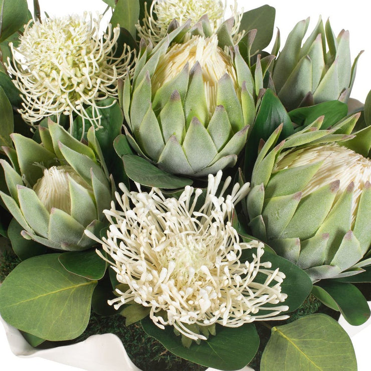Uttermost Protea Blooms Centerpiece With Lush Eucalyptus Stems