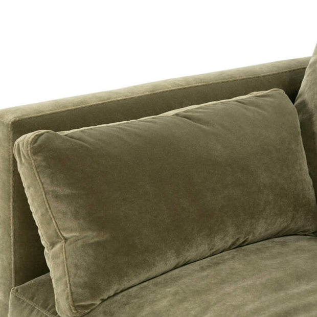 Rowe Furniture Leo Olive Velvet 86” Sofa ~ Express Collection