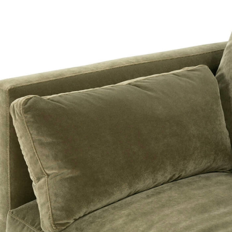 Rowe Furniture Leo Olive Velvet 86” Sofa ~ Express Collection